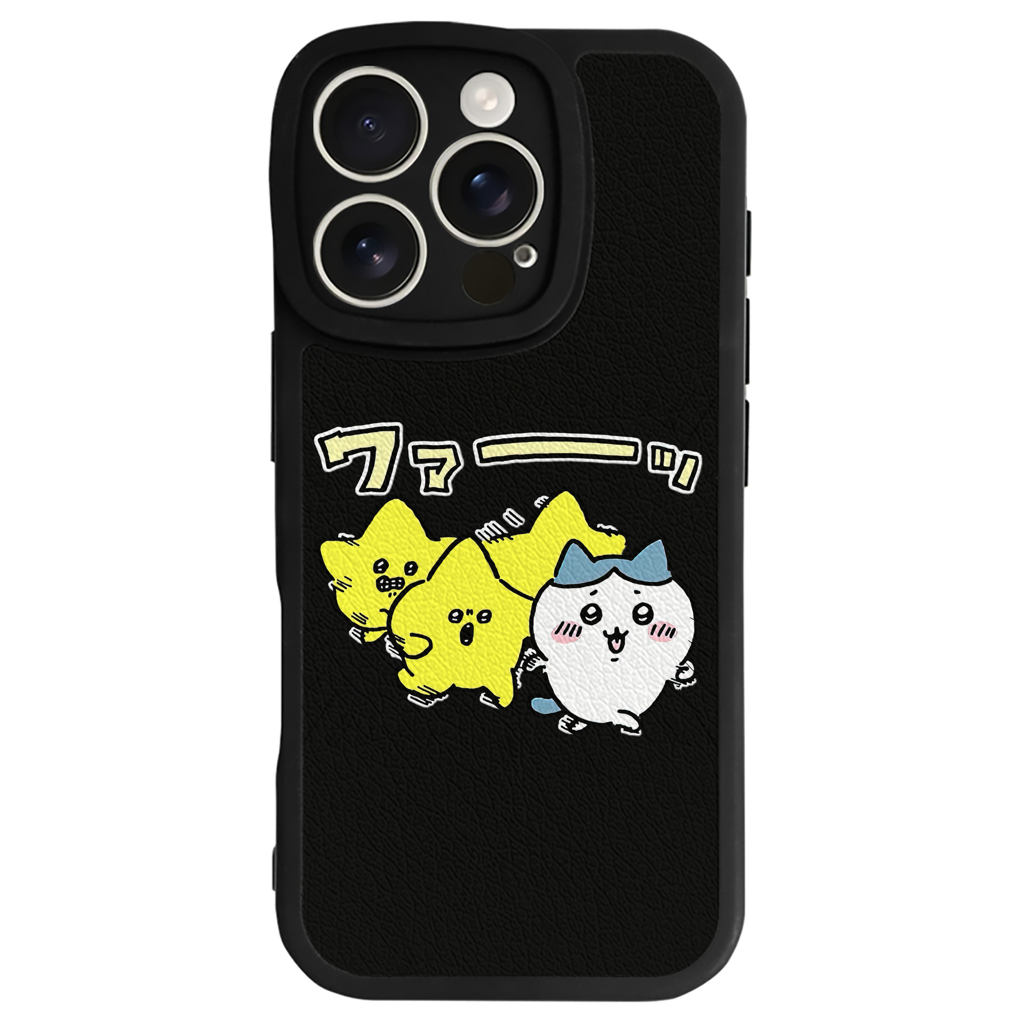 （画像用） ちいかわ 流れ星 Chii-kawa Shooting star 【iPhone 16シリーズ対応】シリコンスマホケース（レザー調） 材質：シリコン